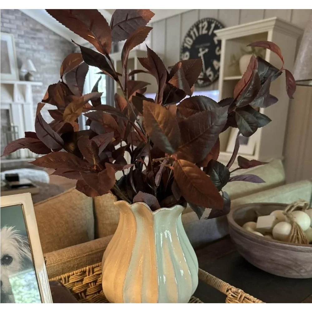 Artificial Black Plum Leaf Stem 25”- Hearth & Hand with Magnolia